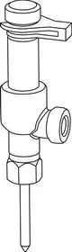 Zweiweg-Messanschluss mit Flanschanschluss, dargestellt in graphischer Form. Teil von IMI Hydronic Engineering Produkten. Geeignet für technische Anwendungen.